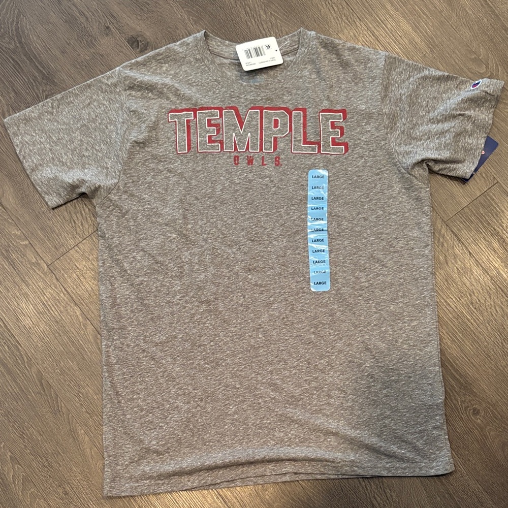 Champion Gray Temple Owls Short Sleeve T-Shirt